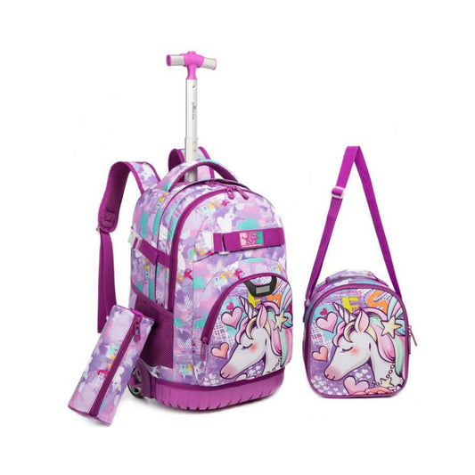 Unicorn 3-Piece Backpack Trolley Set