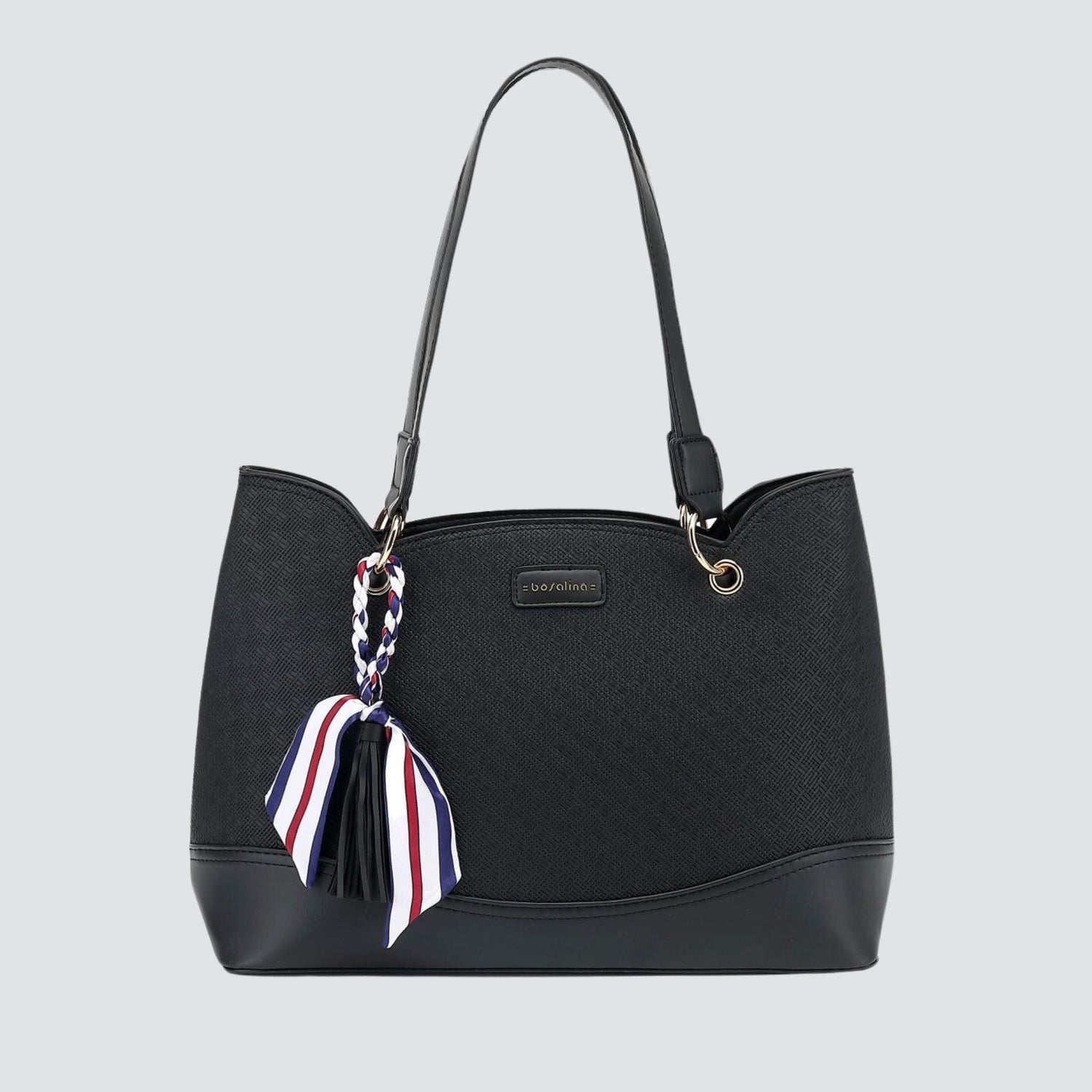 black 3-Sectioned Bosalina Handbag