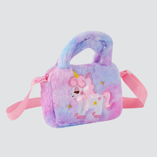 Purple Unicorn Plush Handbag / Crossbody