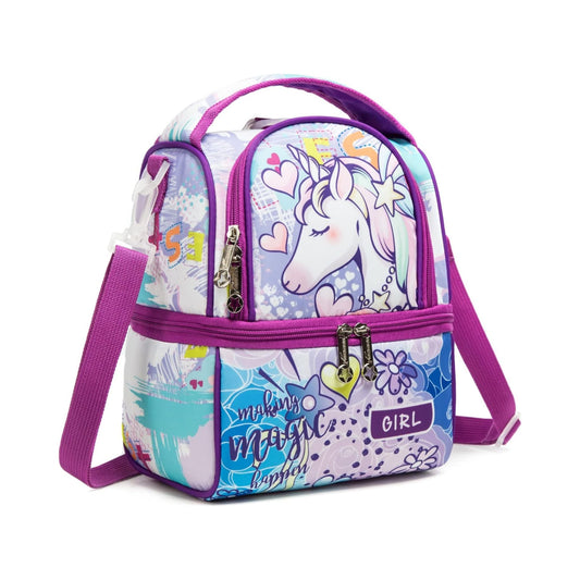 Girls Unicorn Insulated Lunch Bag