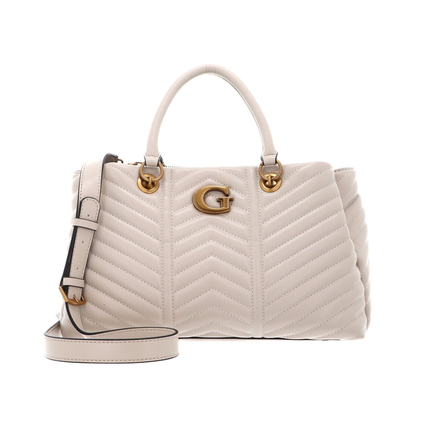 GUESS Lovide Girlfriend Satchel - Stone