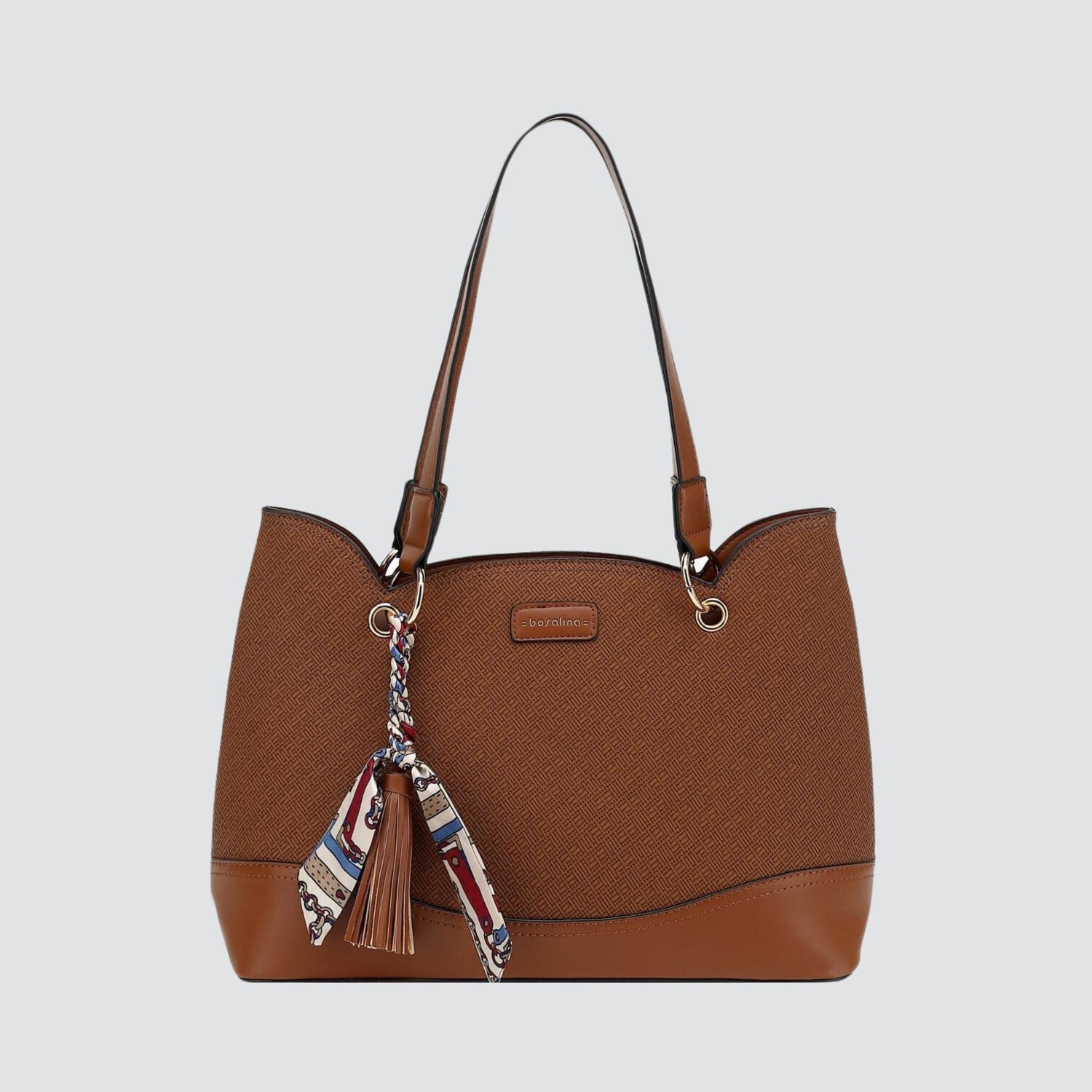 Cognac 3-Sectioned Bosalina Handbag