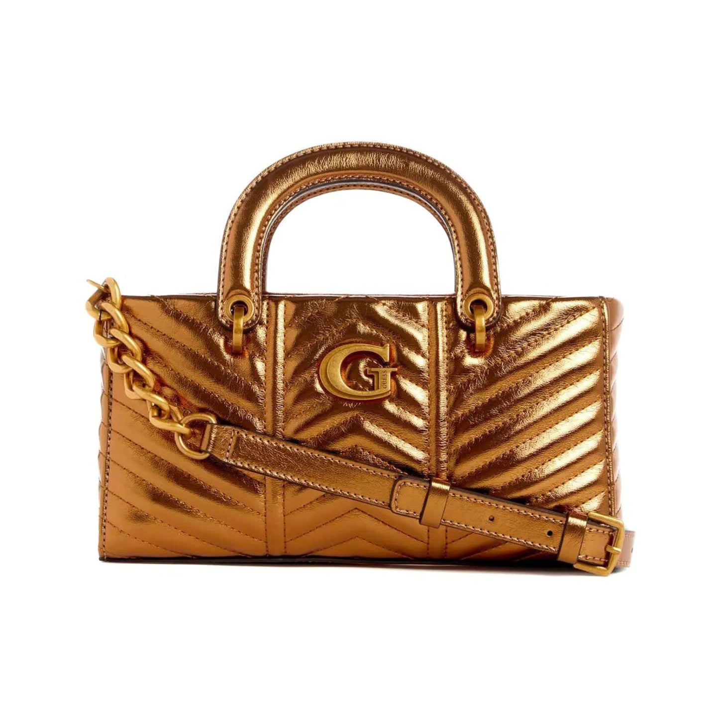 GUESS Lovide Mini Satchel - Bronze