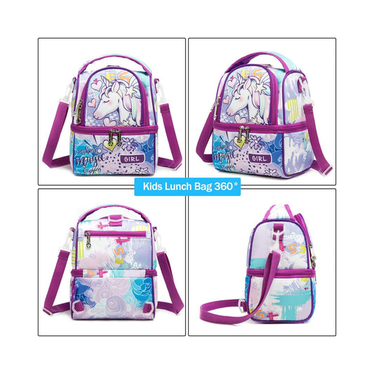 Girls Unicorn Insulated Lunch Bag