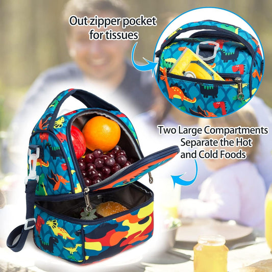 Boys Dinosaur Insulated Lunch Bag