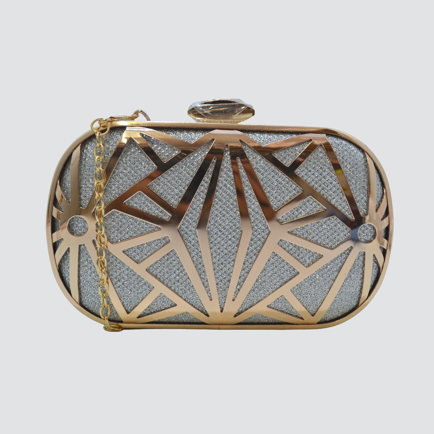 A1431 Geometric Pattern Women Glitter Clutch