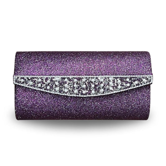 K1028 Glitter Clutch with Shoulder Strap