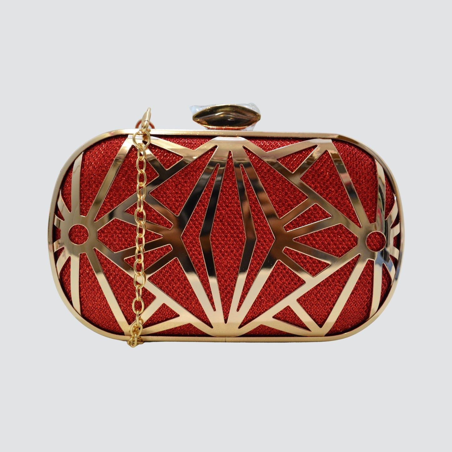 A1431 Geometric Pattern Women Glitter Clutch