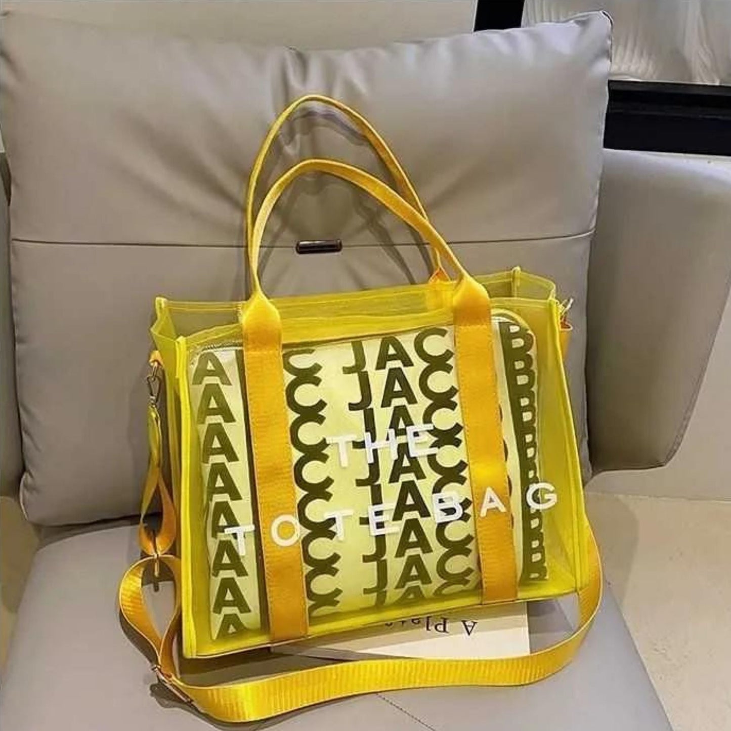 Yellow The Tote Bag 2 Piece Set