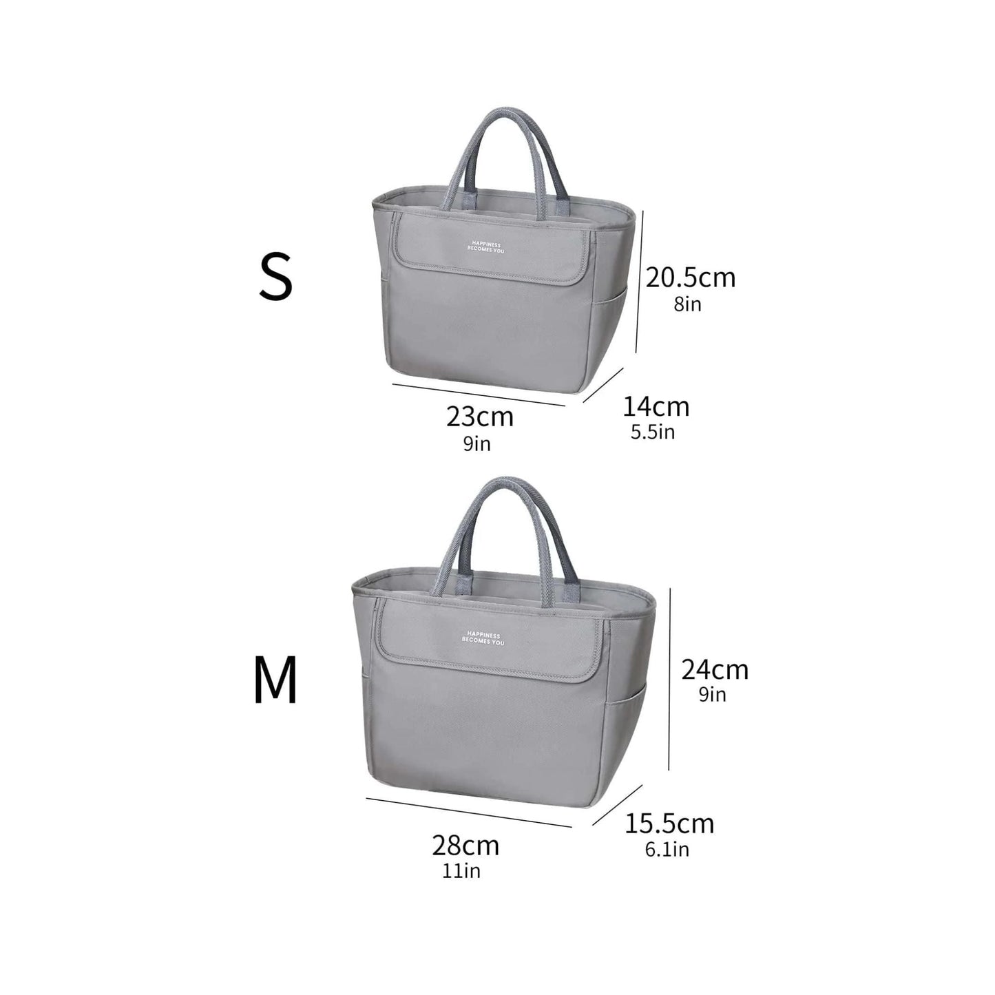 FL03 Happiness Insulated Lunch Tote Bag