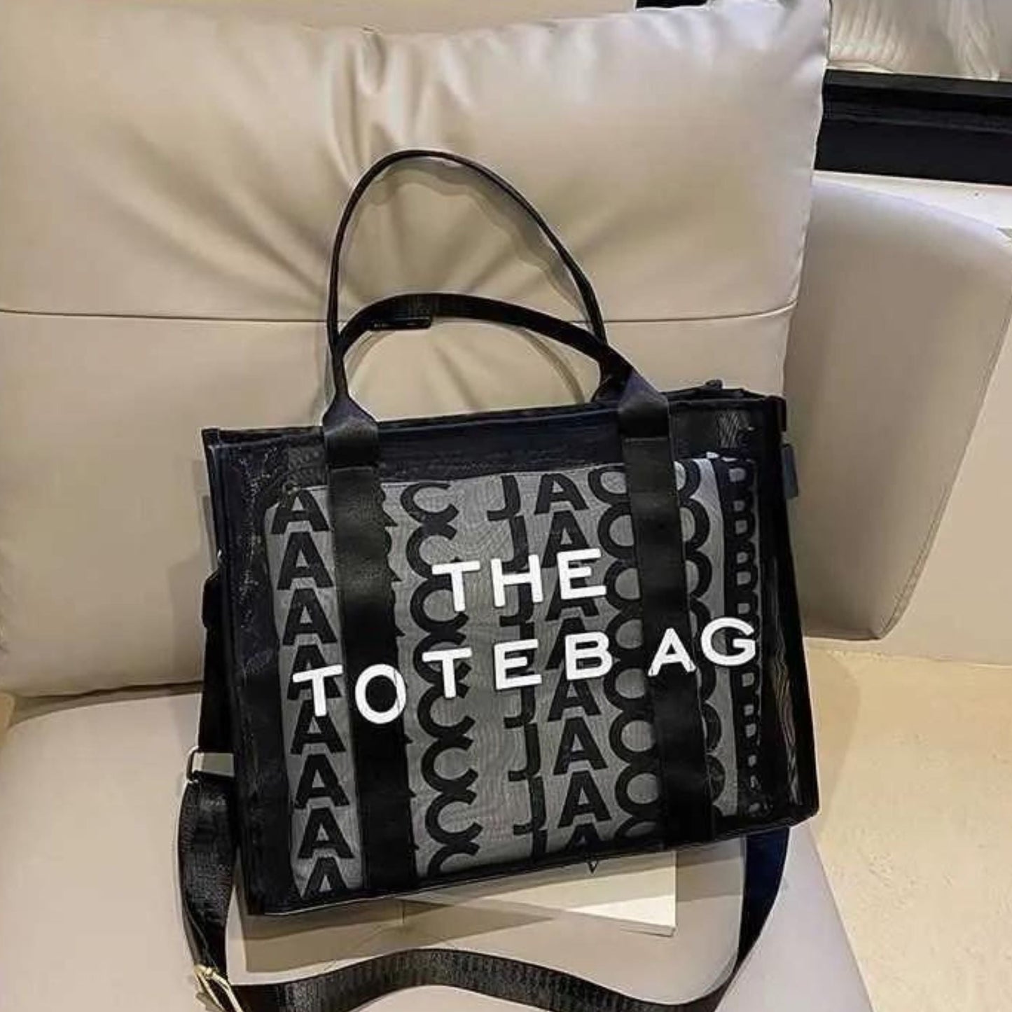 Black The Tote Bag 2 Piece Set