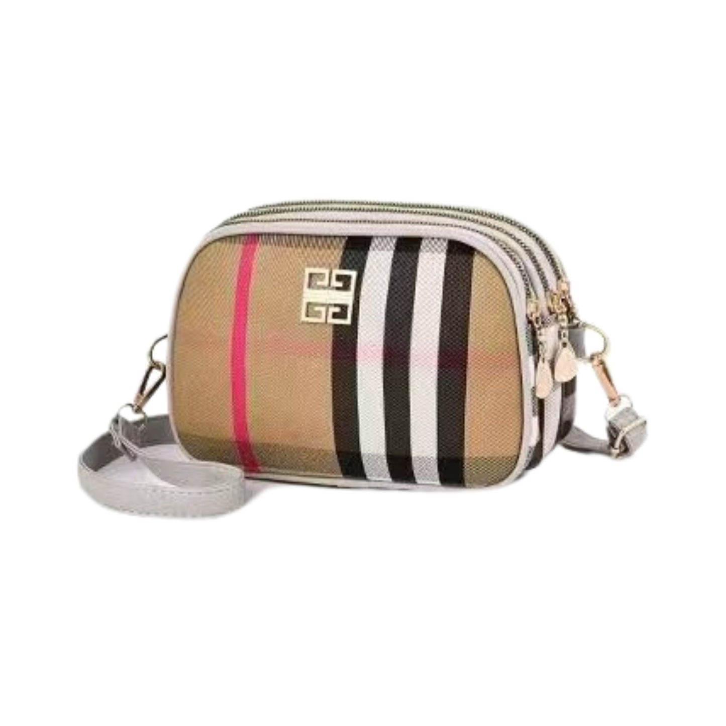 A1710 Plaid Print Crossbody Bag