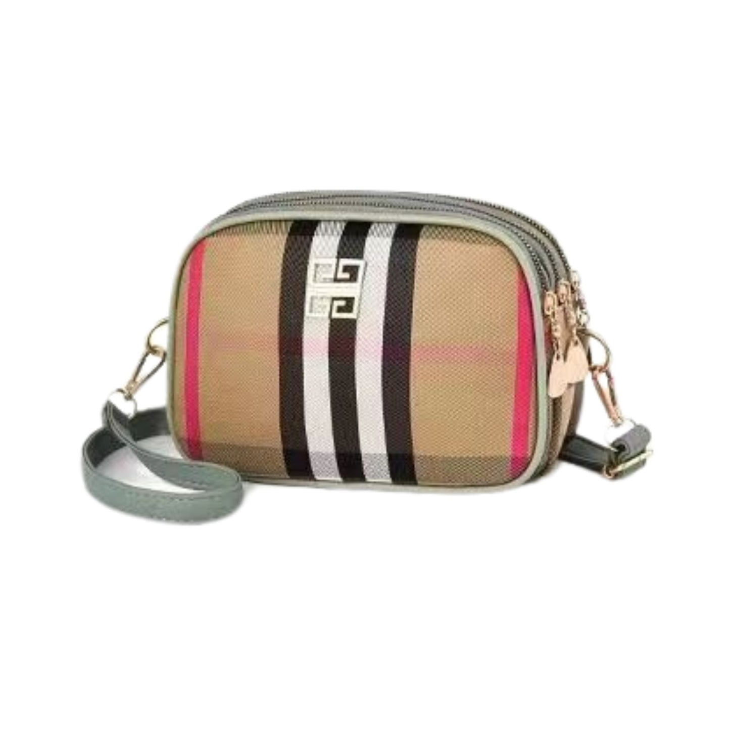 A1710 Plaid Print Crossbody Bag