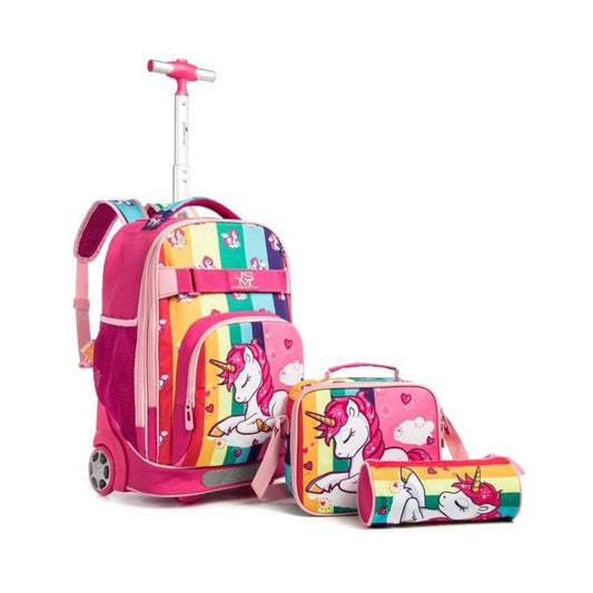 Unicorn 3-Piece Trolley Backpack Set