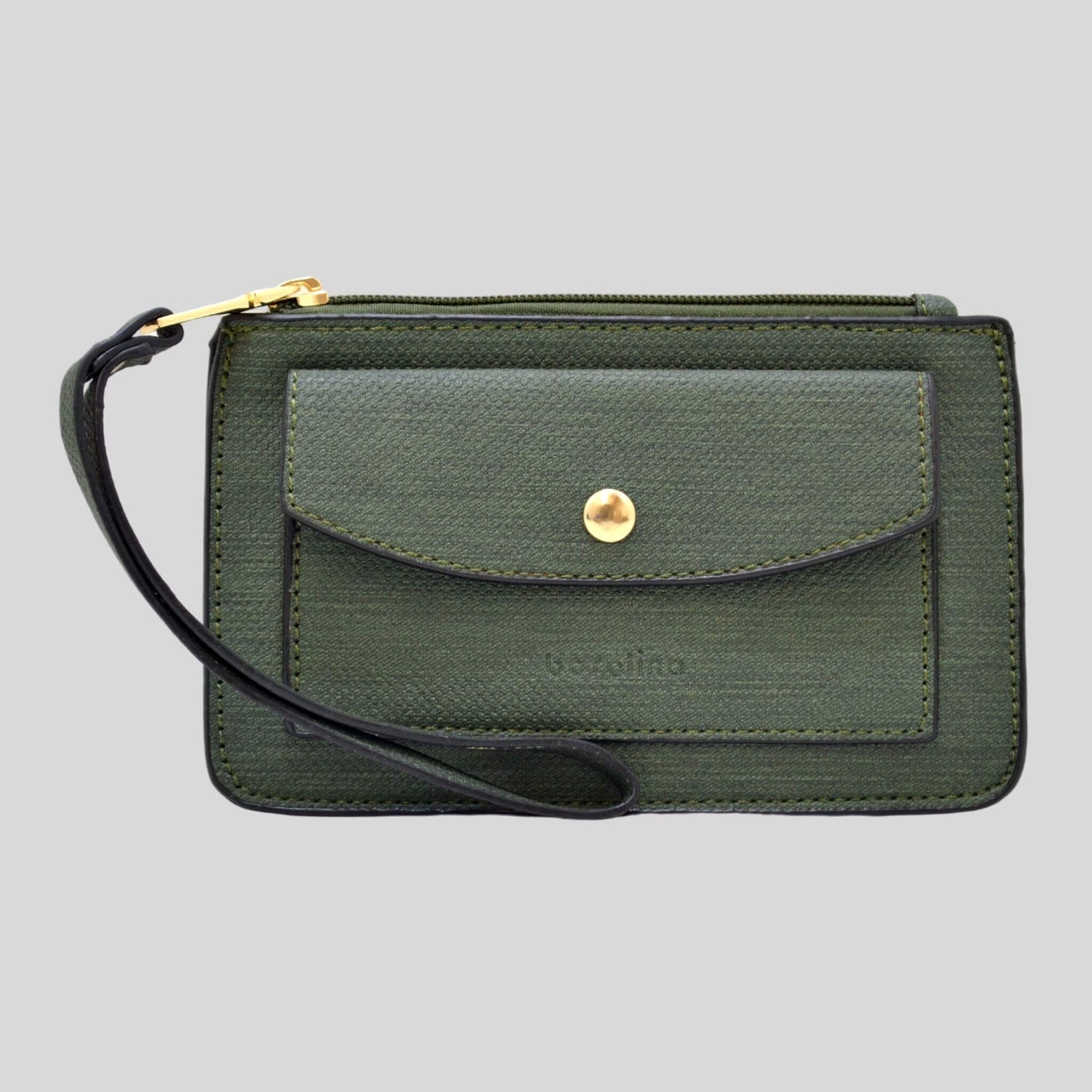 Bosalina-2-Section-Wristlet-Green