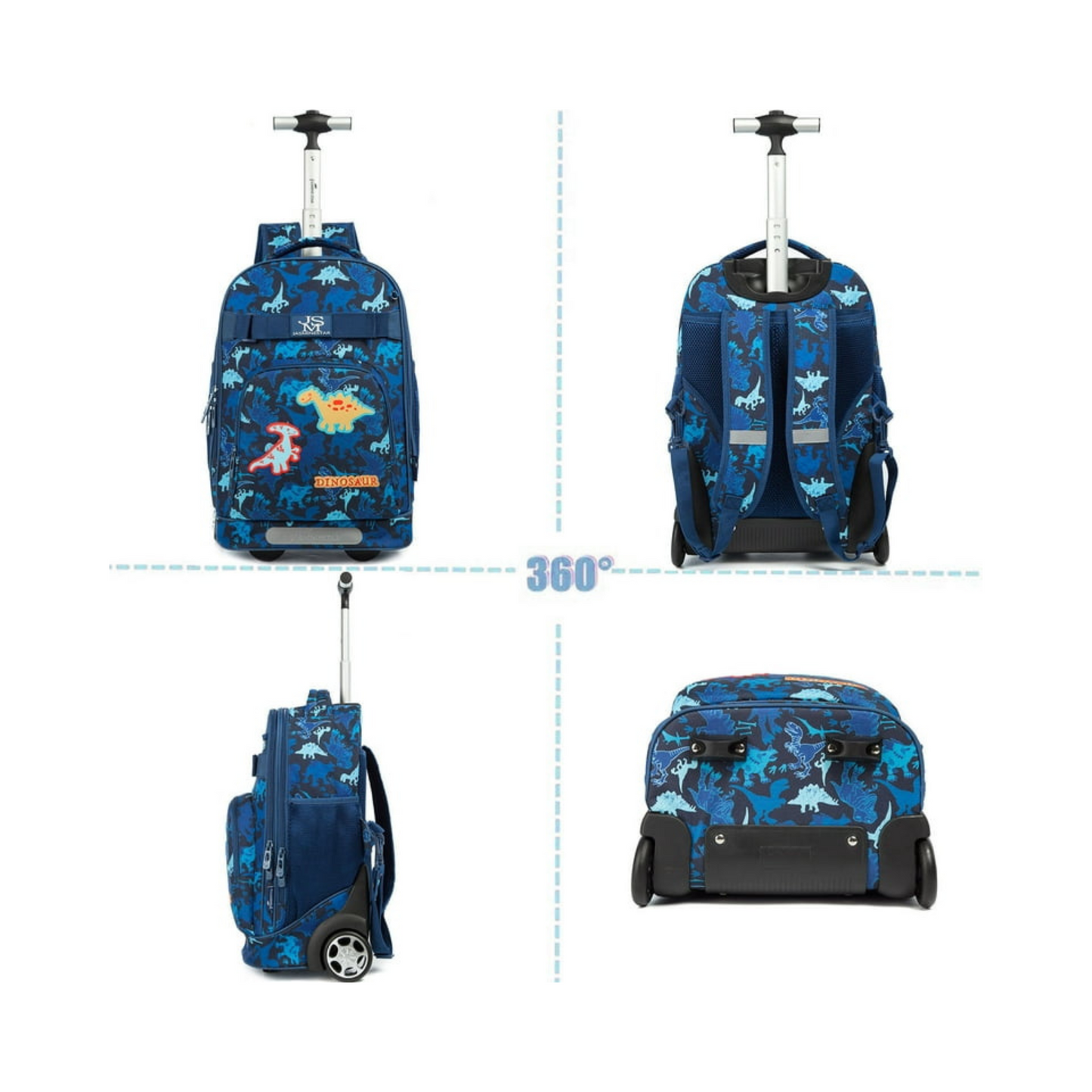 Dinosaur 3-Piece Trolley Backpack Set