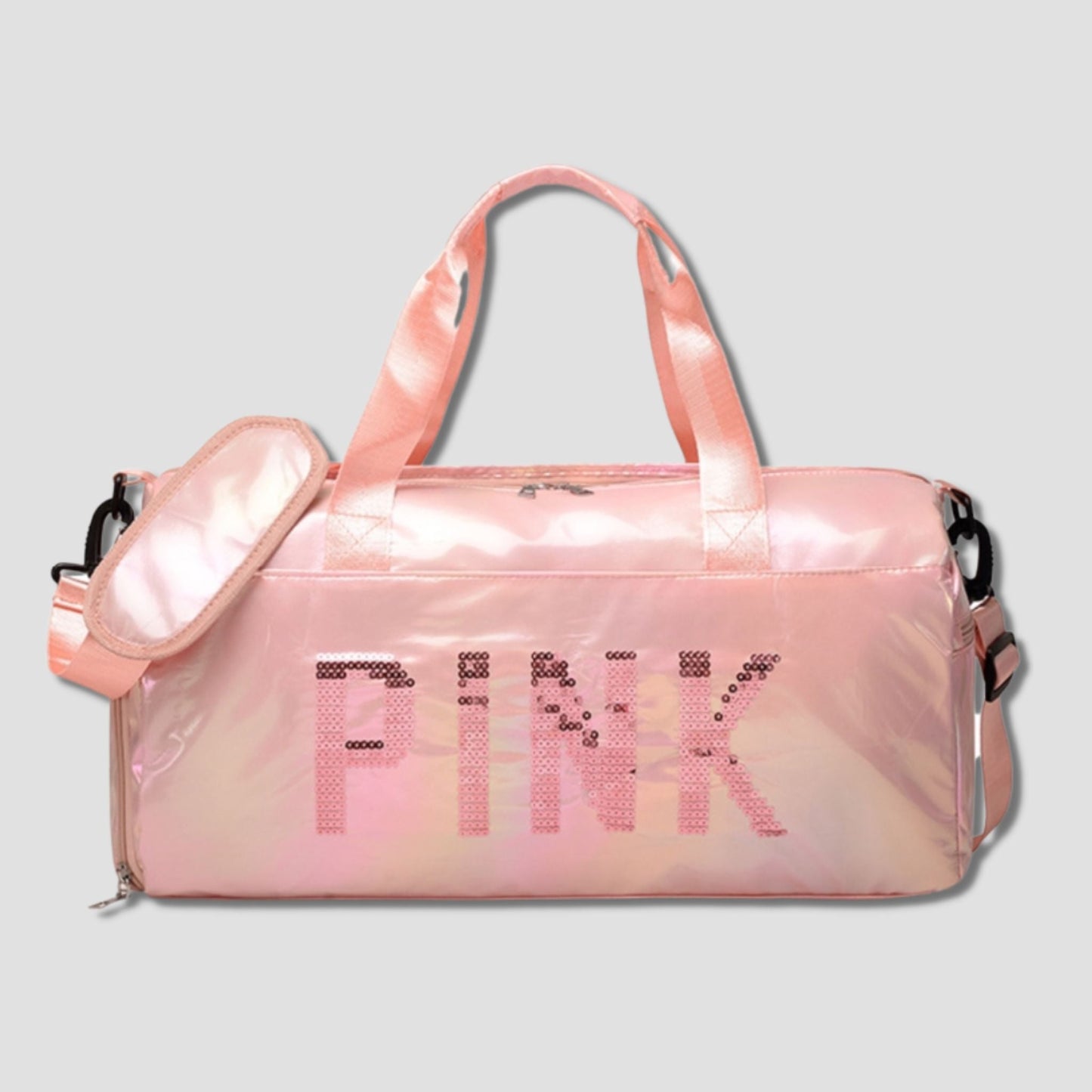 A1296 PINK DUFFEL BAG