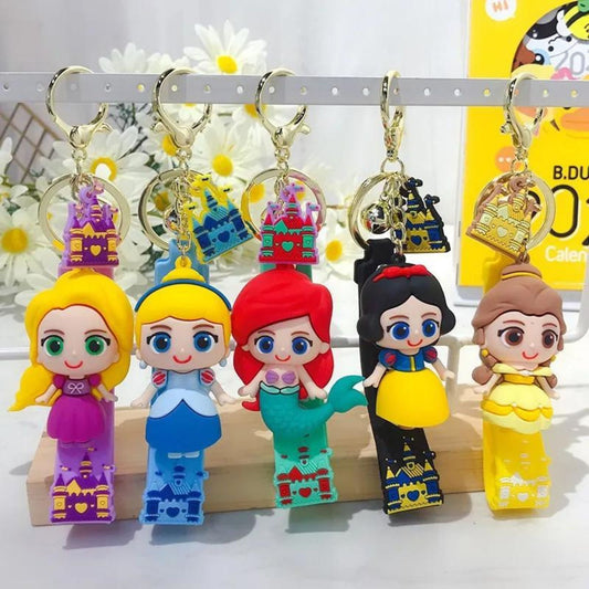 Disney Princess Silicone 3D Keychains