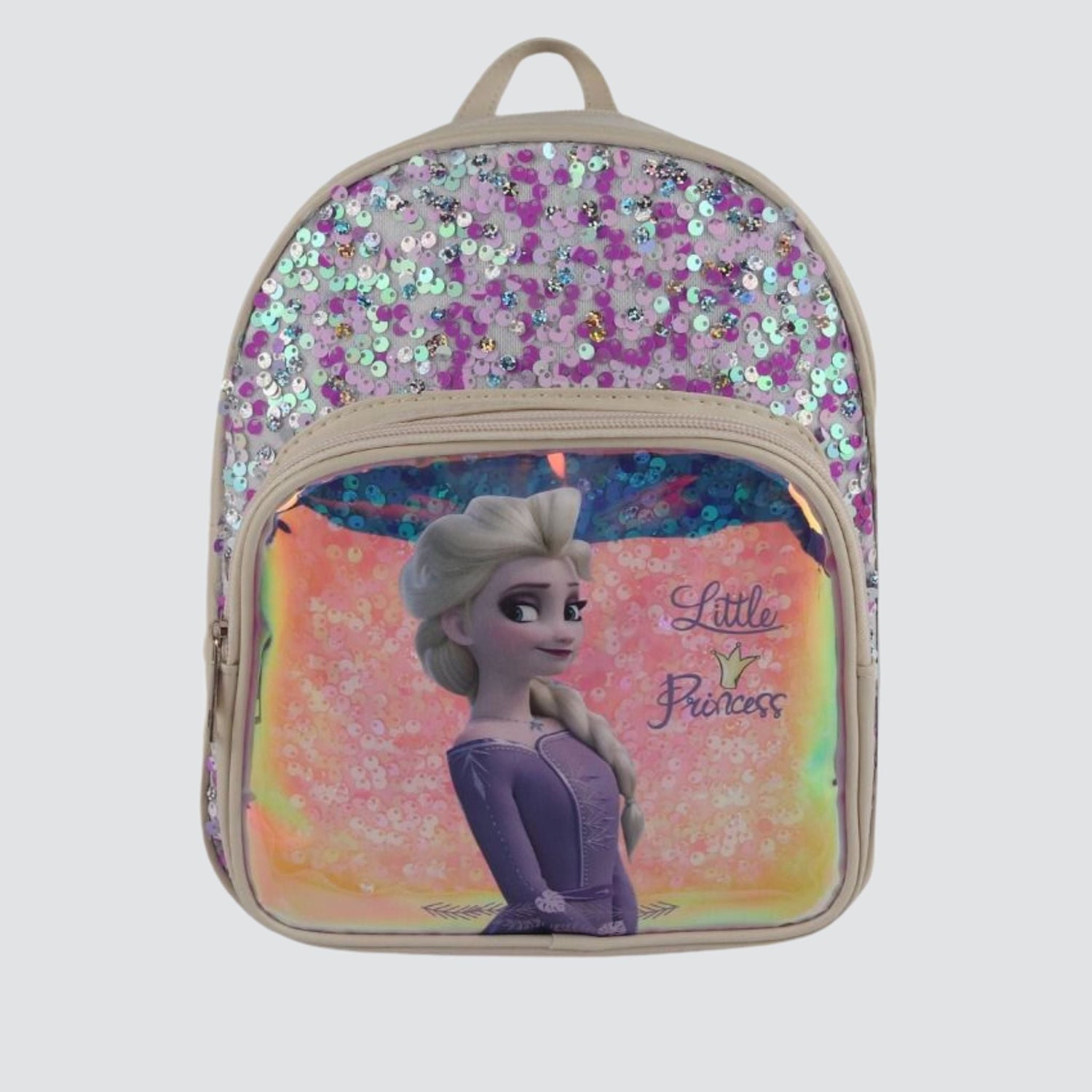 White Frozen Backpack with Sequins