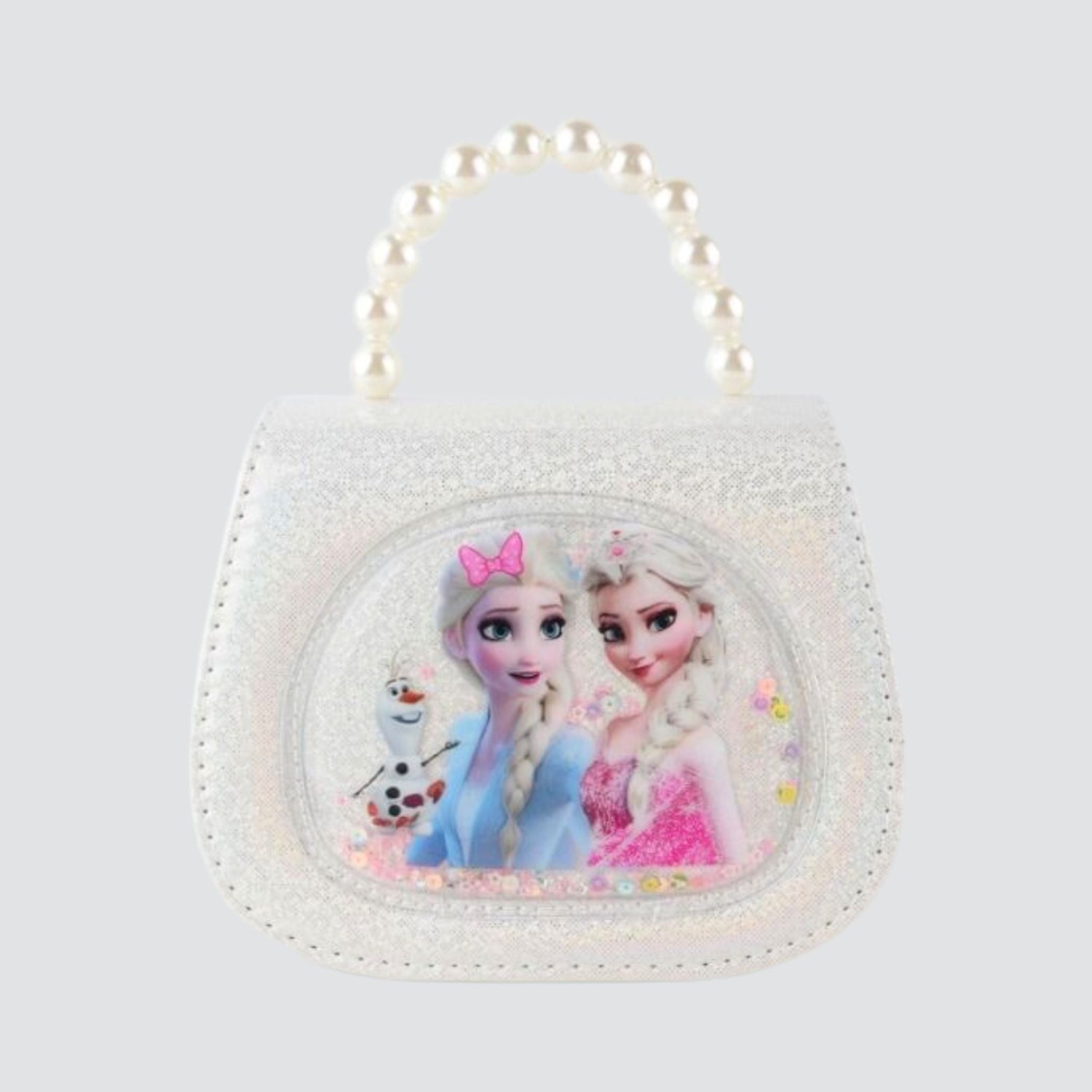 White Frozen Handbag / Crossbody Bag