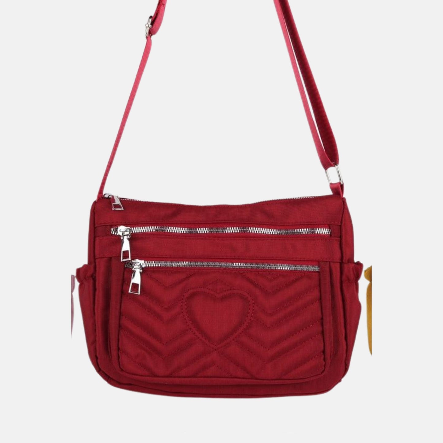 Red A1106 Heart Crossbody Bag