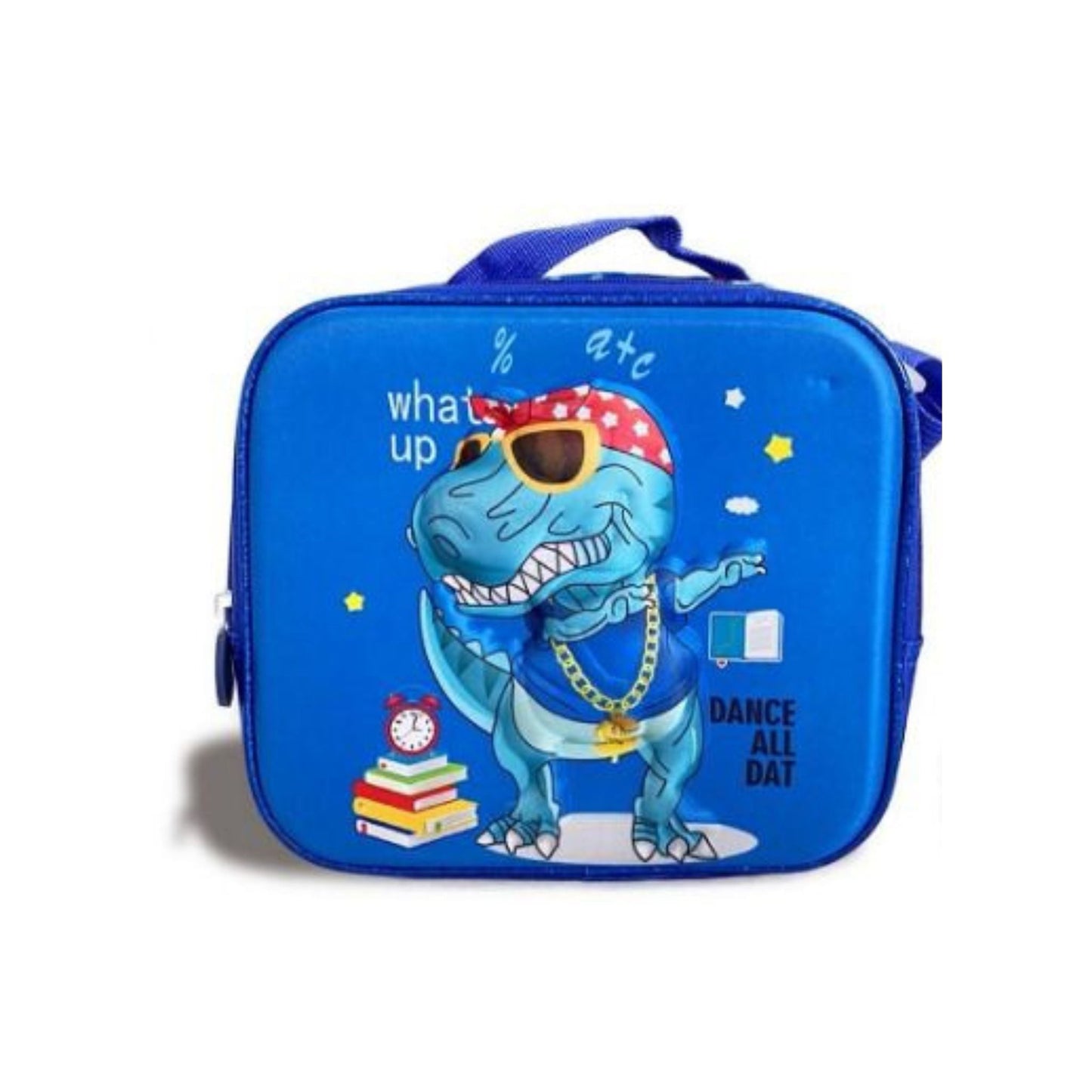 HX01568 Blue Dinosaur Insulated Lunch Bag