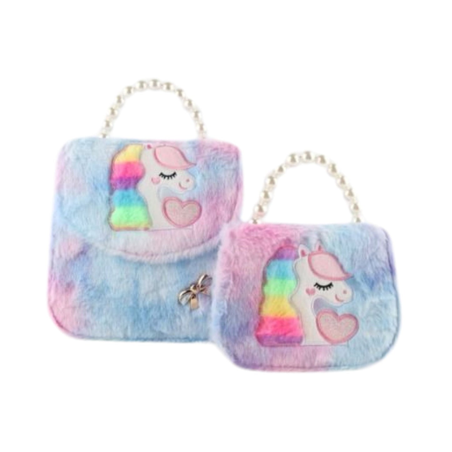 G314 Fluffy Unicorn Handbag / Crossbodys