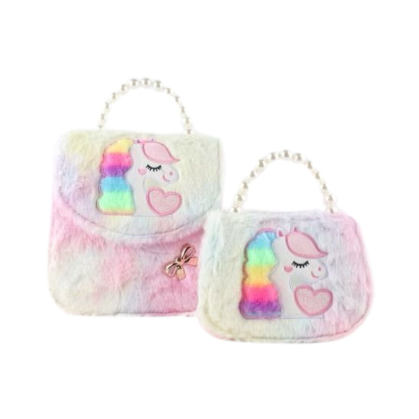 G314 Fluffy Unicorn Handbag / Crossbodys