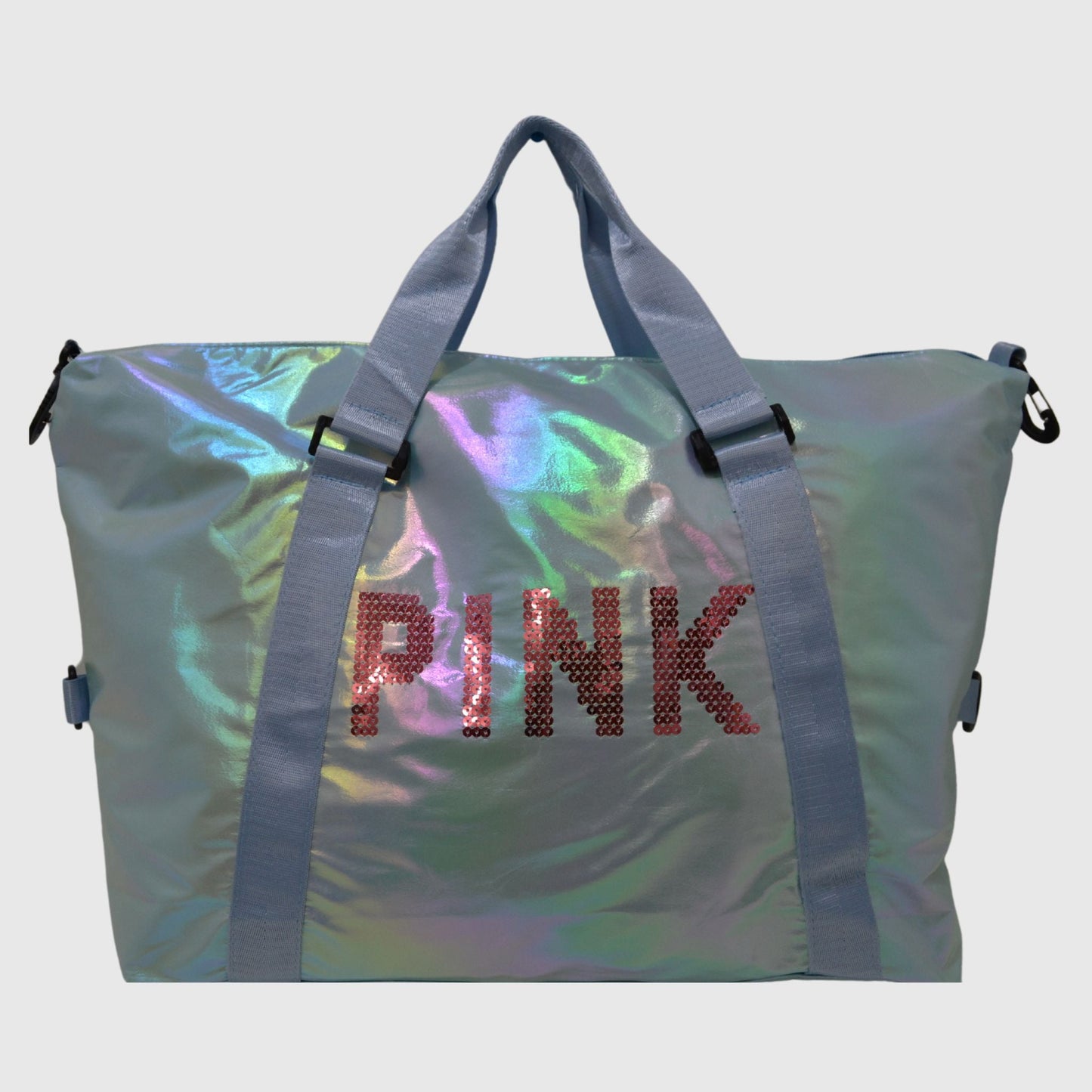 A1297 PINK Holographic Tote / Duffel Bag