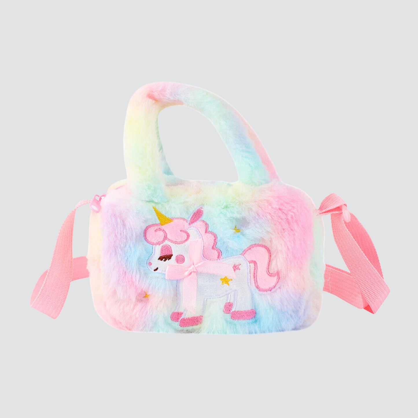 Multicoloured Unicorn Plush Handbag / Crossbody