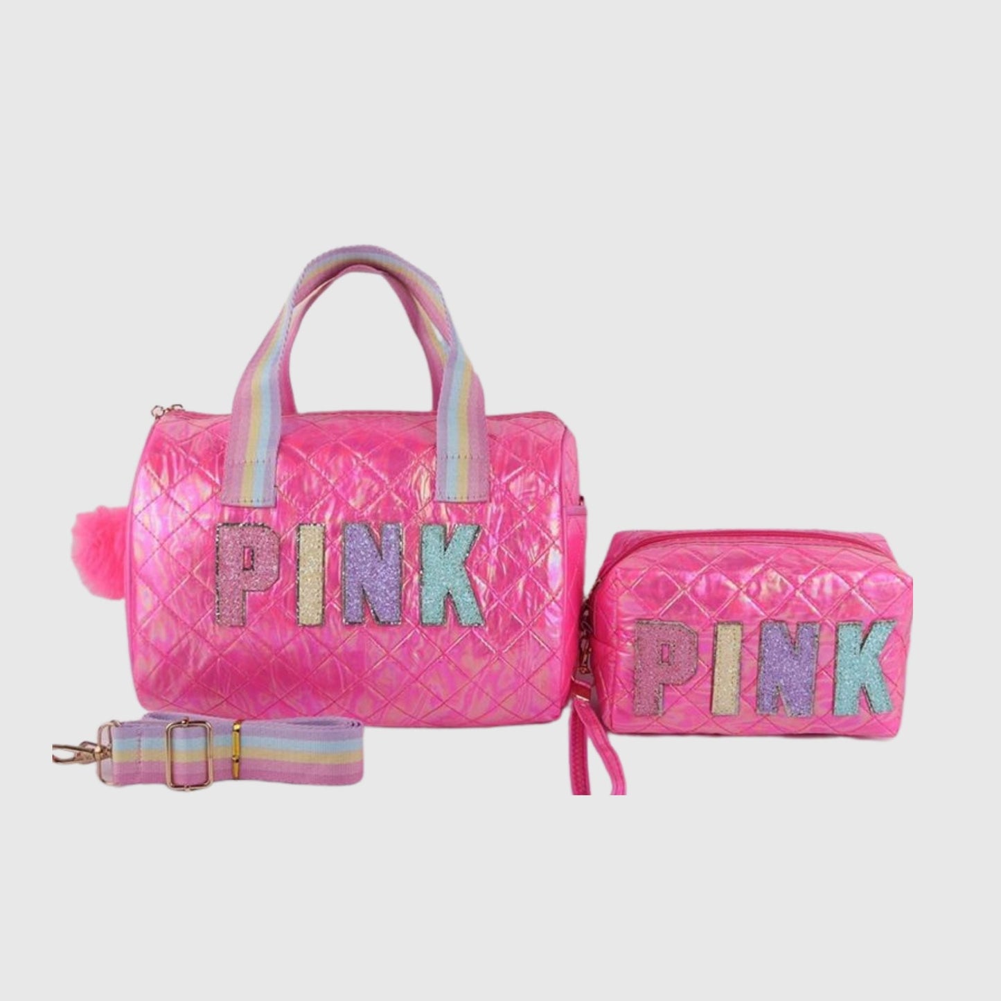 A044 PINK Mini Bag & Wristlet Set