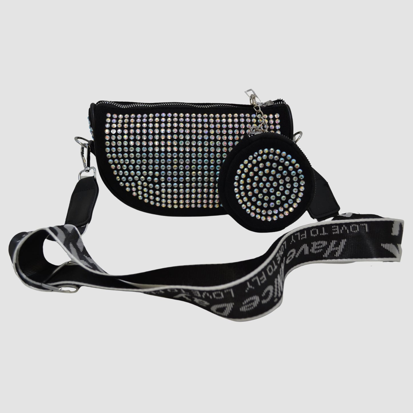 A1347 Rhinestone Handbag / Crossbody with Coin Purse