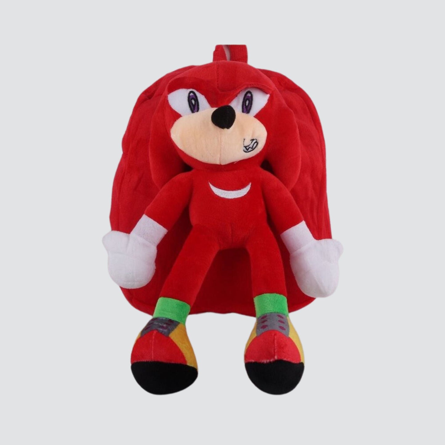 Red Sonic Backpack with Plush Character Attached