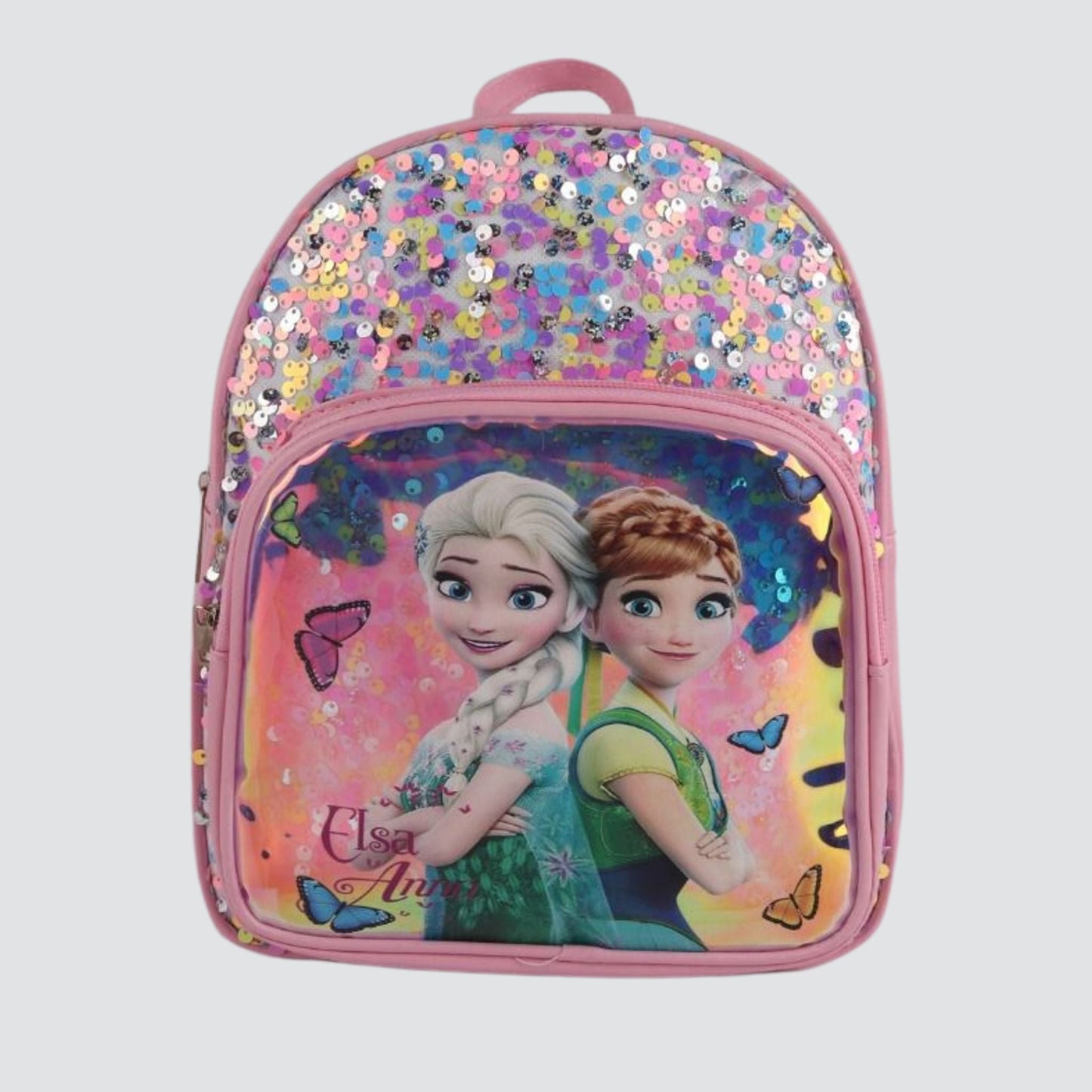 Light Pink Frozen Backpack with Sequins