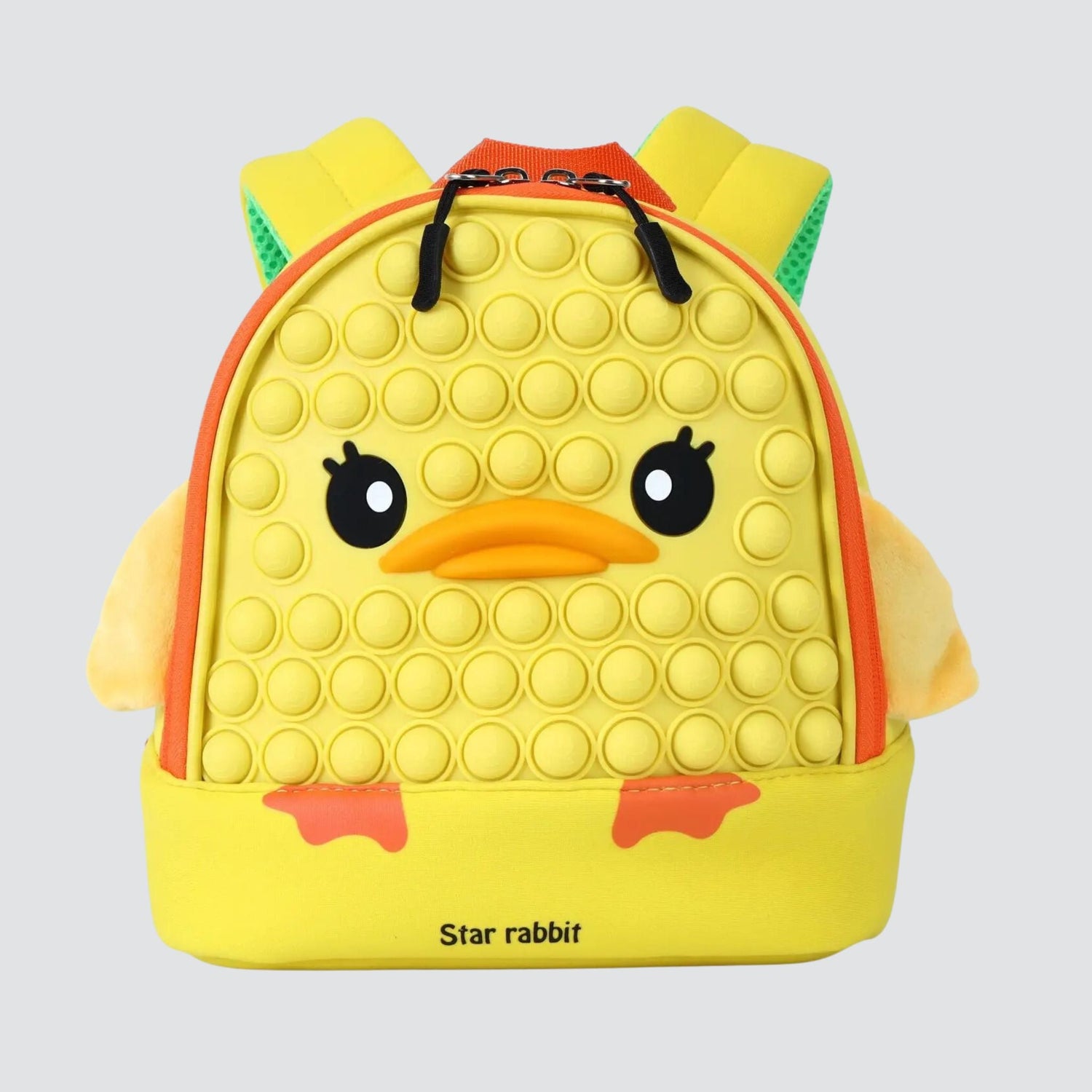 Yellow Duck Mini Backpack with Front Popit Detail