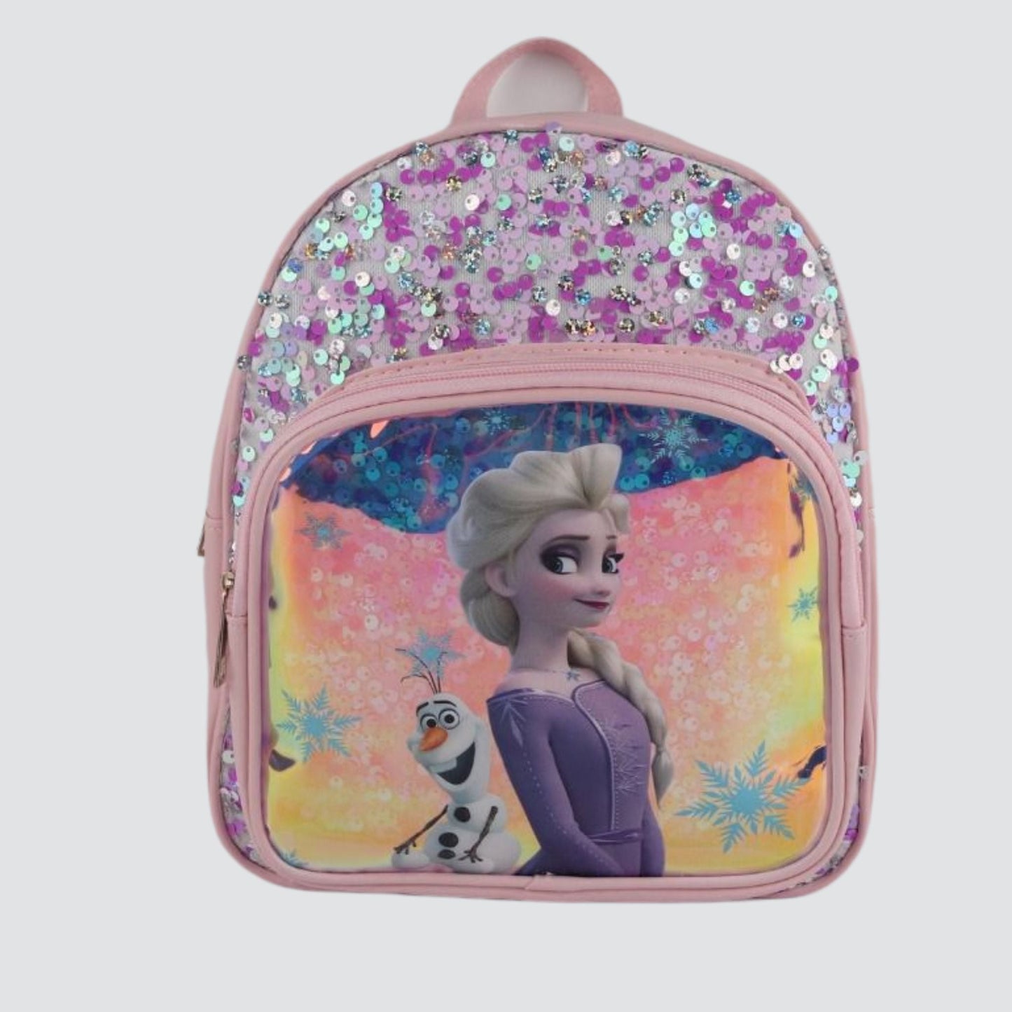 Peach Frozen Backpack with Sequins