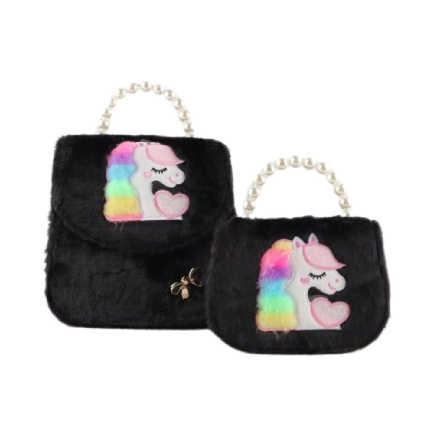 G314 Fluffy Unicorn Handbag / Crossbodys