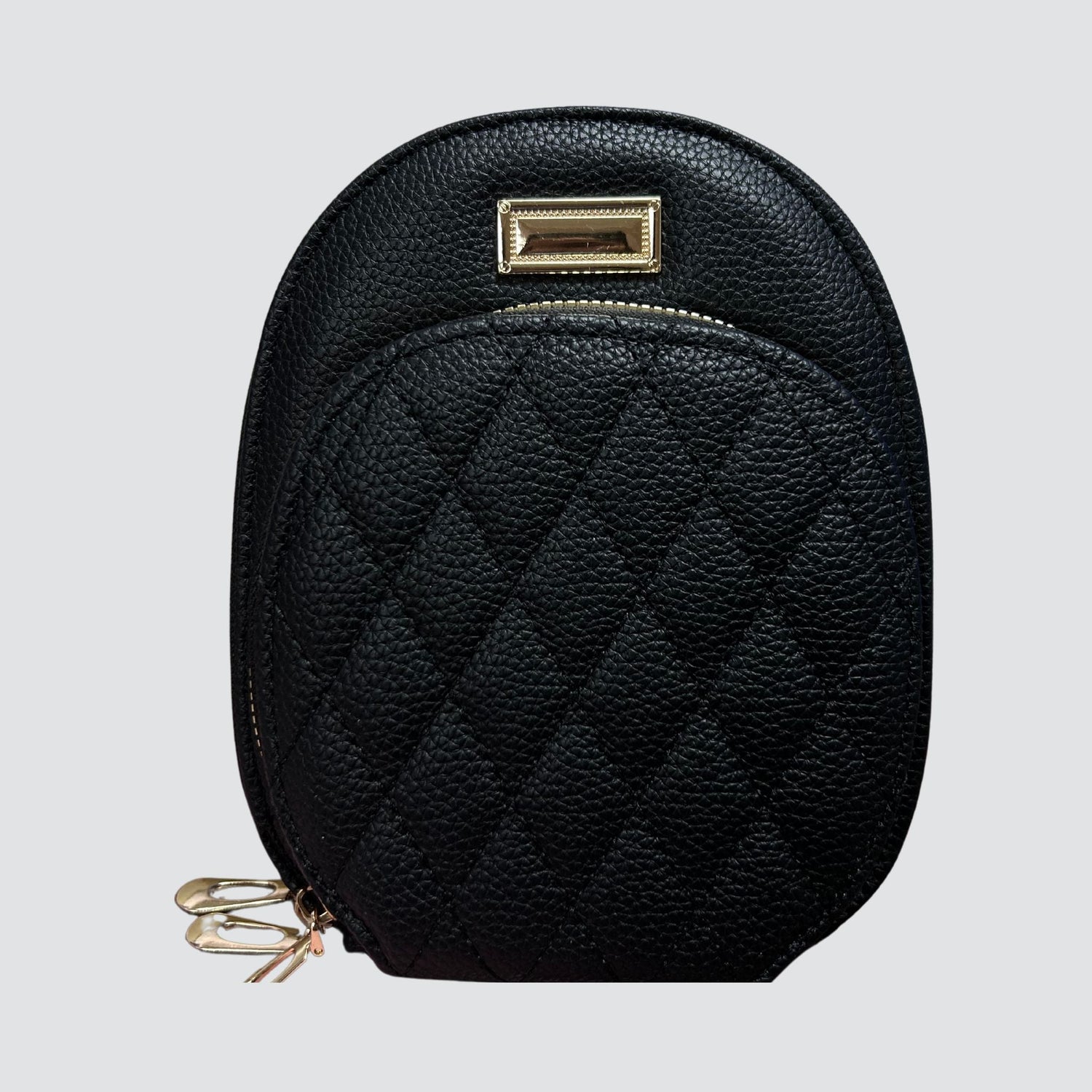 Black Rounded Crossbody Bag