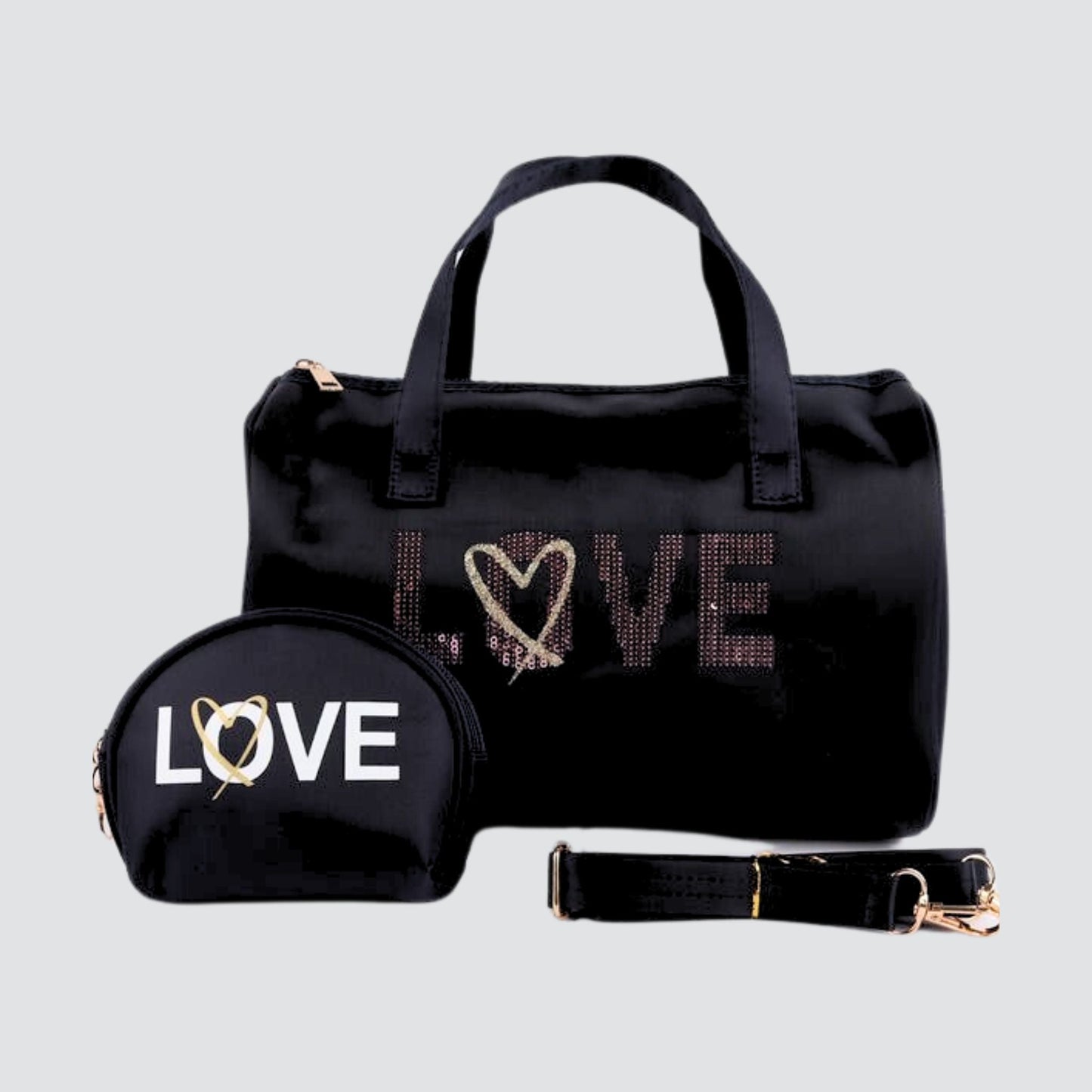 Black Love Mini bag and pouch