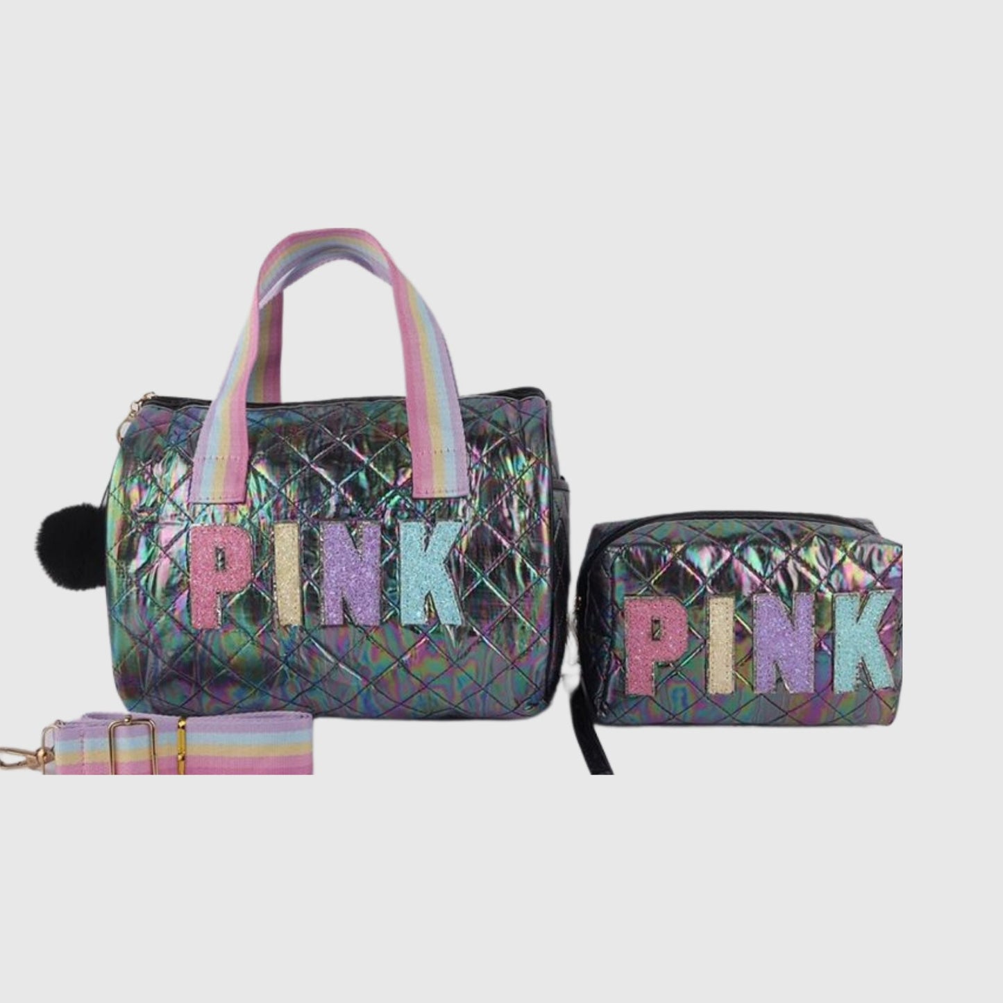 A044 PINK Mini Bag & Wristlet Set