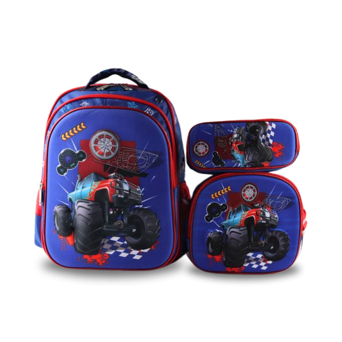 G171 Monster Truck 3-Piece Backpack Set