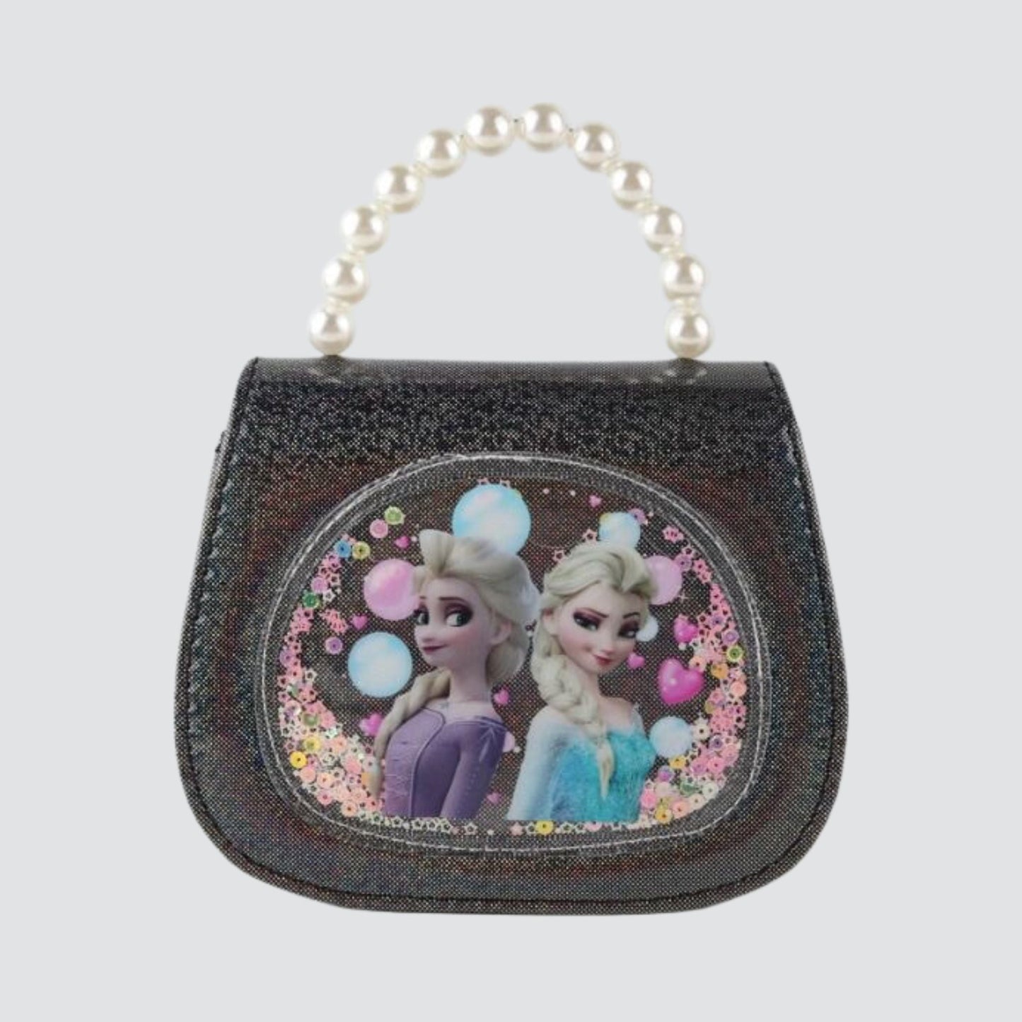 Black Frozen Handbag / Crossbody Bag