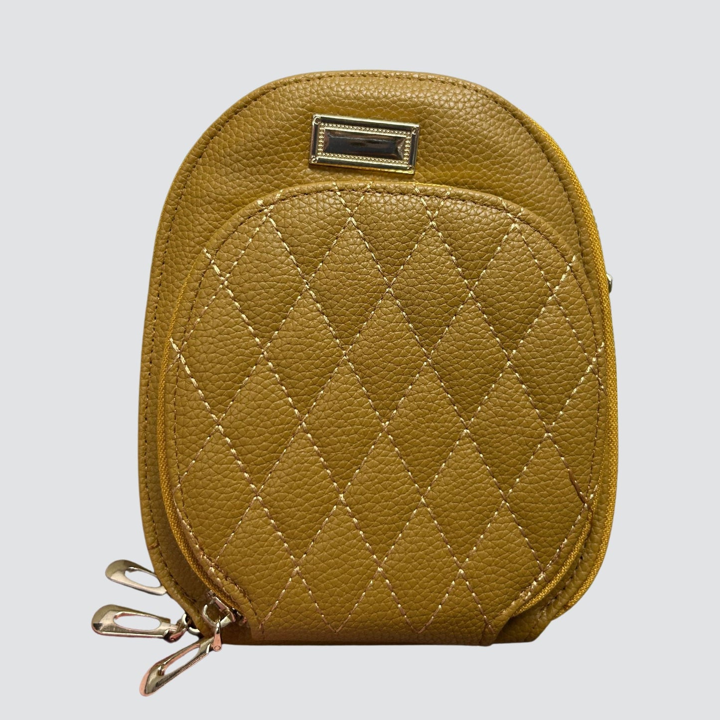 Mustard Rounded Crossbody Bag