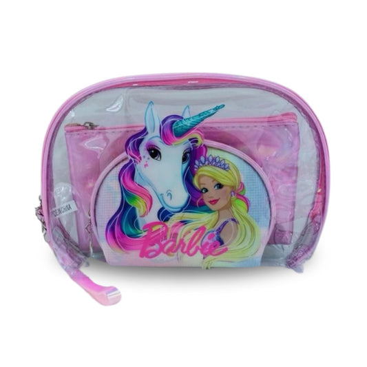 S3577 Barbie MultiPurpose 3 Piece Pouch Set