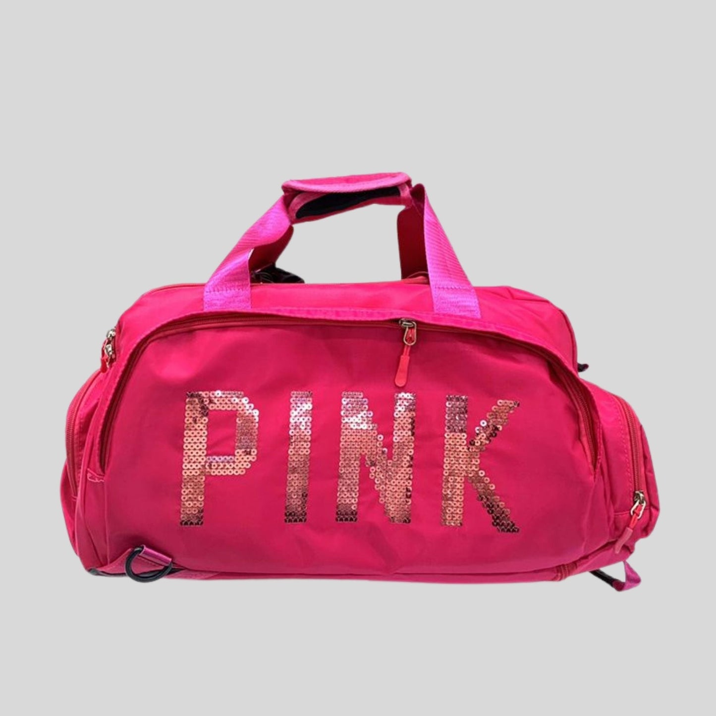 A1091 Pink Sequins Duffel Bag