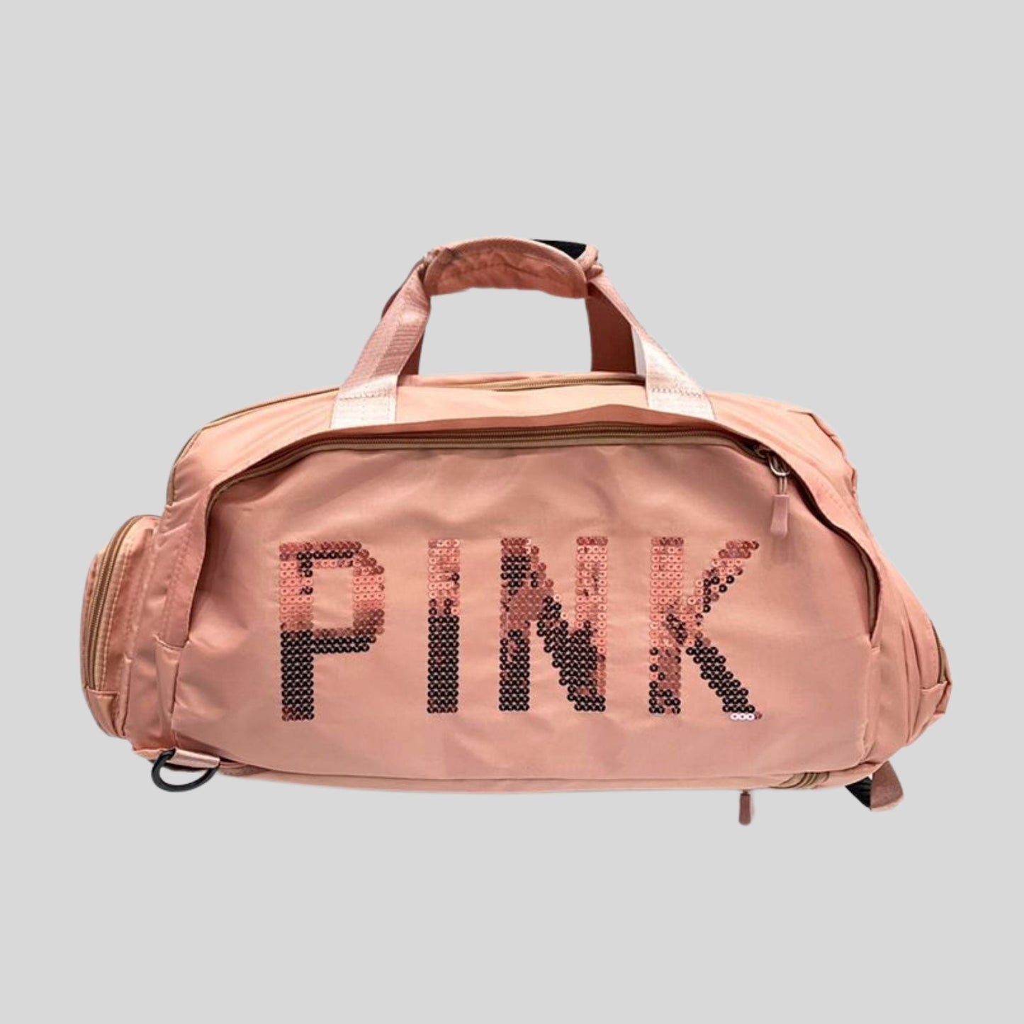 A1091 Pink Sequins Duffel Bag